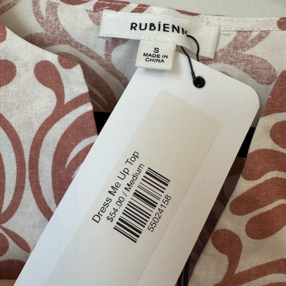 NWT Rubienn Pink & White “Dress Me Up Top”- Small - Picture 4 of 7